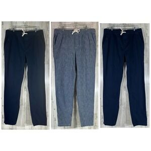 Lands End Mens Comfort Waist No Iron Chino Pants Size XL Tall Lot of 3 Navy Blue